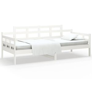 vidaXL daybed massivt fyrretr&aelig; hvid 90x190 cm