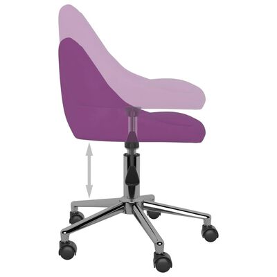 vidaXL drejelige spisebordsstole 4 stk. kunstlæder lilla