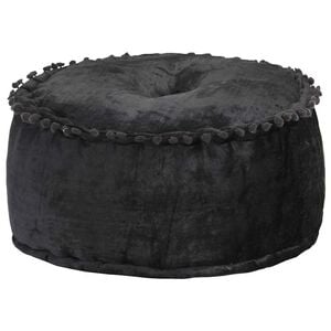 vidaXL puf 40x20 cm rund velour antracitgr&aring;