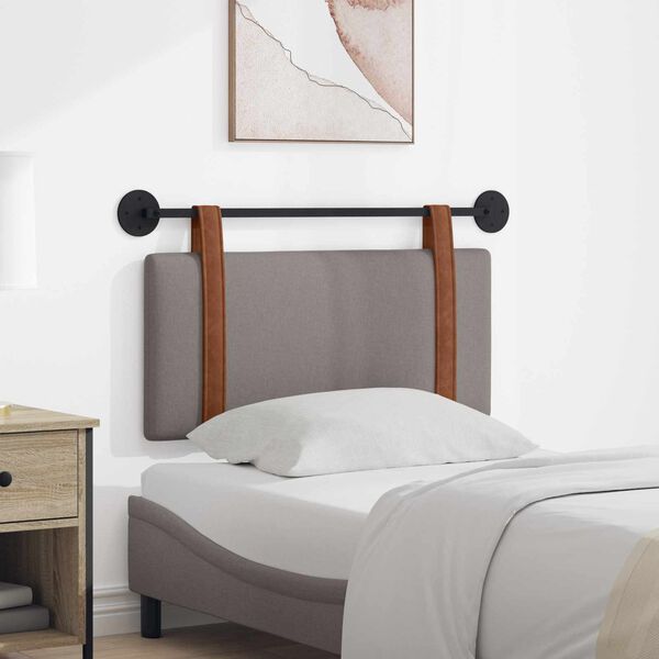 vidaXL H&aelig;ngende Hovedgavl V&aelig;gmonteret Gr&aring;brun 90 x 55 x 5 cm Antik PU