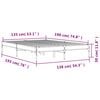 vidaXL sengestel 135x190 cm konstrueret tr&aelig; og metal sort