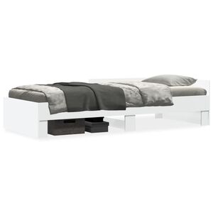 vidaXL sengeramme 100x200 cm konstrueret tr&aelig; hvid
