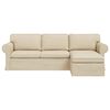 vidaXL Sofa Creme 215 x 138 x 80 cm Stof