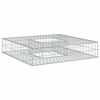 vidaXL Gabion h&oslash;jbed S&oslash;lv 100 x 100 x 20 cm Galvaniseret st&aring;l