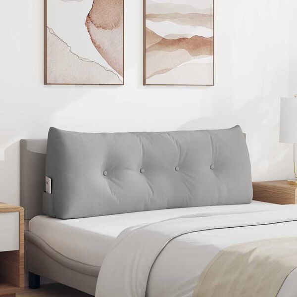 vidaXL Rygpude Skygr&aring; 120 x 24 x 50 cm Stof