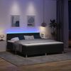 vidaXL LED Box Spring Bed med madras med LED Sort 180 x 200 cm Stof