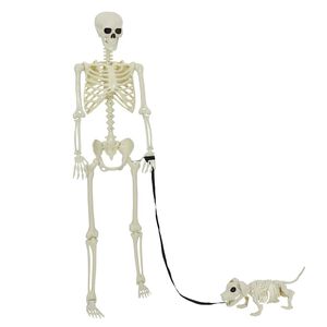 vidaXL Halloween Dekoration Skelet 2 pcs Hvid Polypropylen