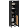 vidaXL Highboard Sort eg 34,5 x 34 x 180 cm Konstrueret tr&aelig;