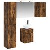vidaXL Badev&aelig;relsesskabs&aelig;t 5 pcs R&oslash;get eg 40 x 10,5 x 60,5 cm