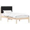 vidaXL Sengestel med Polstret Hovedgavl Sort 75 x 190 cm
