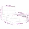 vidaXL LED Box Spring Bed Lys Gr&aring; og Hvid 140 x 190 cm Velourstof
