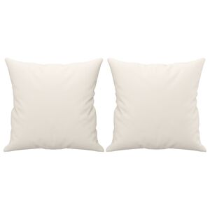 vidaXL pyntepuder 2 stk. 40x40 cm kunstl&aelig;der cremefarvet