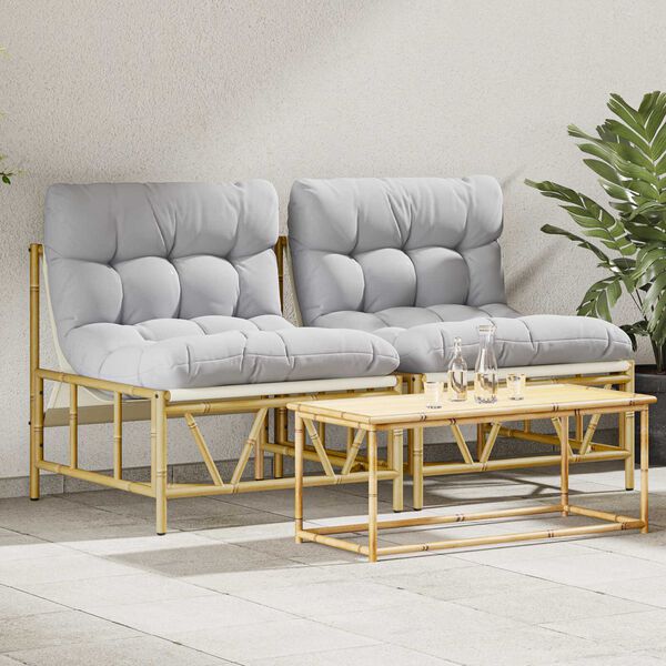 vidaXL Have Stol 2 pcs Lysegrå 75 x 75 x 71 cm Stål