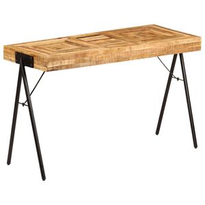 vidaXL skrivebord i massivt mangotr&aelig; 118 x 50 x 75 cm