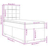 vidaXL kontinentalseng med madras 100x200 cm stof cremefarvet