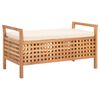 vidaXL opbevaringsb&aelig;nk 93 x 49 x 49 cm massivt valn&oslash;ddetr&aelig;