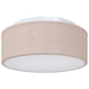 vidaXL Loftlampe med spotlights Gr&aring;brun 30 x 30 x 13,5 cm Stof