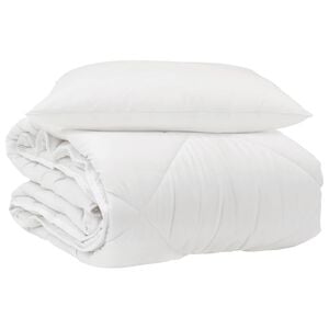 vidaXL &Aring;rsd&aelig;kkende Dyne med pude 2 stk. Hvid Microfiber