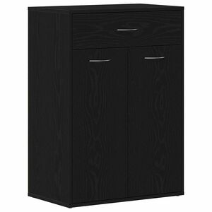 vidaXL Skostativ 60 x 35 x 84 cm Konstrueret tr&aelig; Sort eg