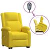 vidaXL l&oslash;ftestol med massagefunktion stof lysegul
