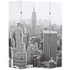 vidaXL foldbar rumdeler 160 x 170 cm New York by Day sort og hvid