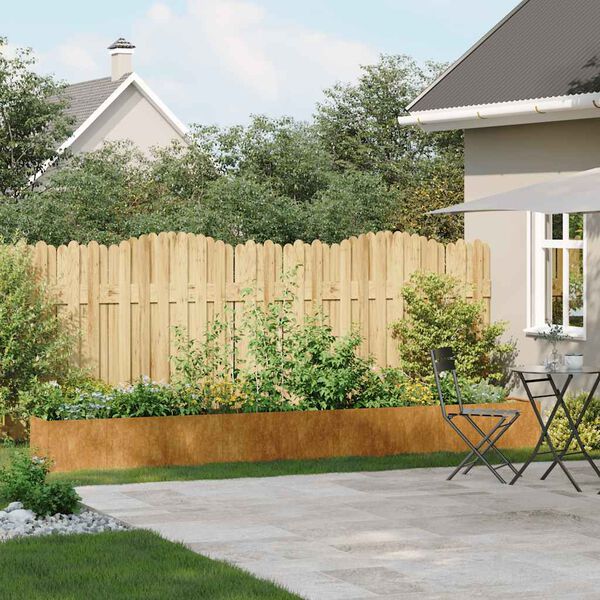 vidaXL plantekasse rustfarvet 360x40x40 cm forvitringsst&aring;l