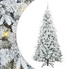 vidaXL Kunstigt Hinged Juletr&aelig; med 300 LED'er Hvid 180 cm PE og PVC