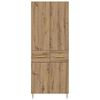 vidaXL Highboard Artisan Egetr&aelig; 69,5 x 34 x 180 cm Konstrueret tr&aelig;