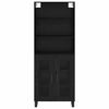 vidaXL Highboard Sort eg 69,5 x 34 x 180 cm Konstrueret tr&aelig;