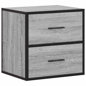 vidaXL v&aelig;gh&aelig;ngt sengebord 40x31x39,5 cm gr&aring; sonoma-eg