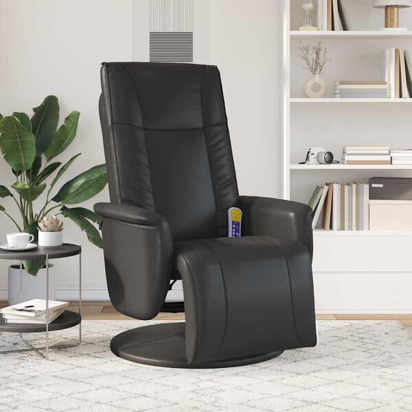 vidaXL Svingende Massage Recliner Stol Sort 71 x 90 x 105 cm