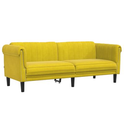 vidaXL 3-personers sofa velour gul