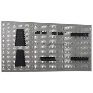 vidaXL v&aelig;gmonterede v&aelig;rkt&oslash;jspaneler 3 stk. 40x58 cm st&aring;l