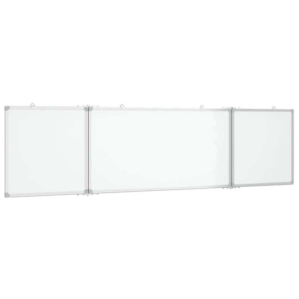 vidaXL magnetisk whiteboard 200x50x1,7 cm foldbart aluminium