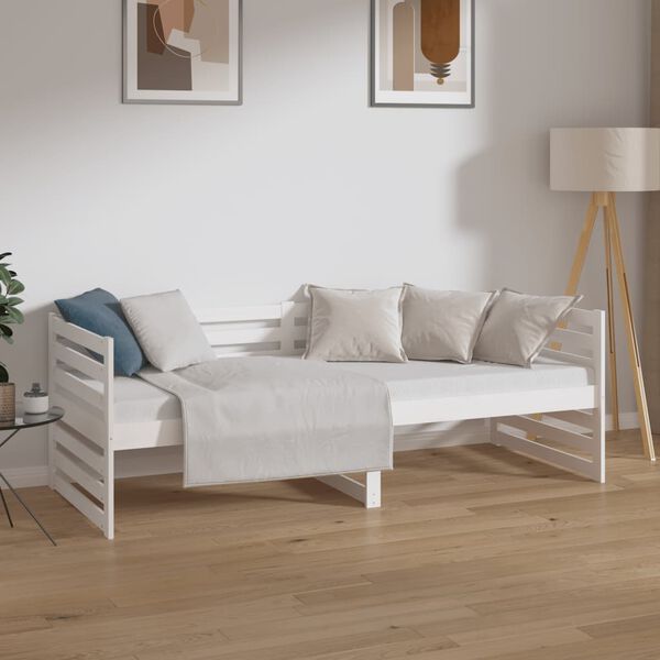 vidaXL daybed uden madras 80x200 cm massivt fyrretr&aelig; hvid