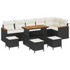 vidaXL Havesofa S&aelig;t 10 stk. 6-Antal s&aelig;der Sort Poly rattan