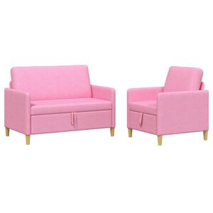 vidaXL Sofa s&aelig;t med opbevaring 2 stk. Lyser&oslash;d Polyester