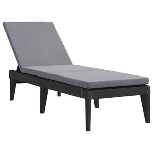 vidaXL liggestol med hynde 186x60x29 cm PP antracitgr&aring;