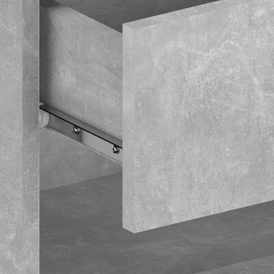 vidaXL væghængt sengebord betongrå