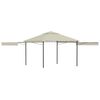 vidaXL pavillon med 2 udvidelige tage 3x3x2,75 cm 180 g/m&sup2; cremefarvet
