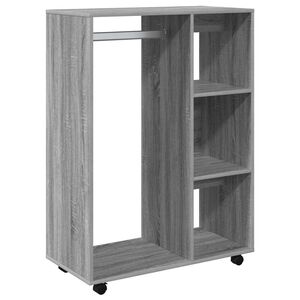 vidaXL kl&aelig;deskab 80x40x110 cm konstrueret tr&aelig; gr&aring; sonoma-eg