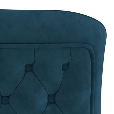 vidaXL spisebordsstol 53x52x98 cm fløjl rustfrit stål blå