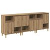 vidaXL Sideboards 3 stk. Artisan Egetr&aelig; 60 x 35 x 70 cm