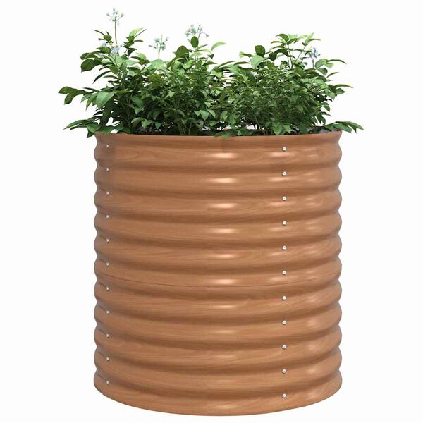 vidaXL H&aelig;vet bed Brun 80 x 80 x 81 cm St&aring;l