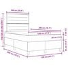 vidaXL LED Box Spring Bed med madras Sort 120 x 200 cm Stof