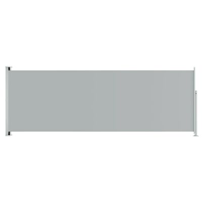 vidaXL sammenrullelig sidemarkise til terrassen 220x600 cm grå