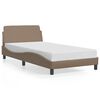 vidaXL sengeramme Dover 100x200 cm kunstl&aelig;der cappuccinofarvet