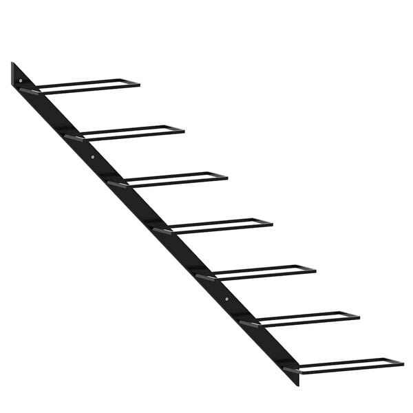 vidaXL v&aelig;gh&aelig;ngt vinreol til 7 flasker metal sort