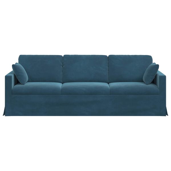 vidaXL Sofa Bl&aring; 228 x 78 x 80 cm Fl&oslash;jl