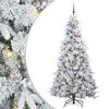vidaXL Kunstigt Hinged Juletr&aelig; med 300 LED'er Hvid 210 cm PE og PVC